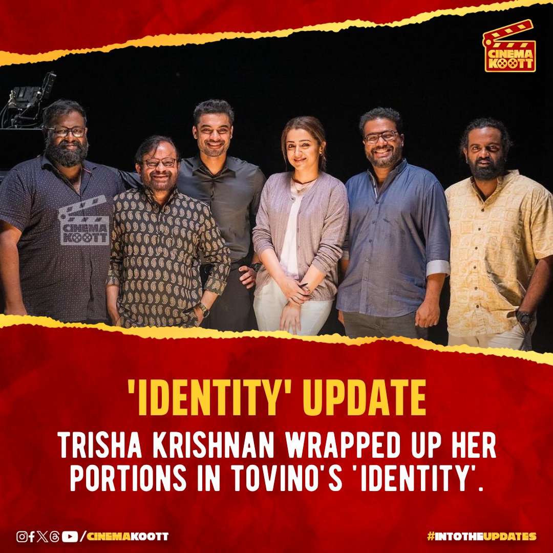 #Identity Update 

#TovinoThomas #TrishaKrishnan 

_
#intotheupdates #cinemakoott