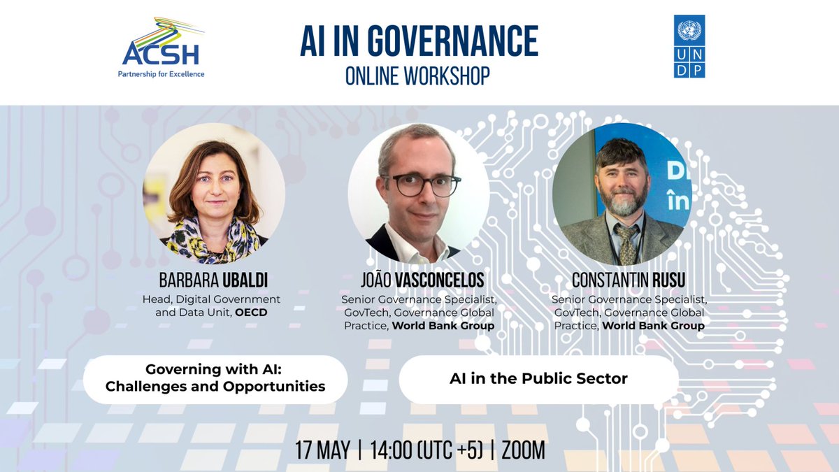 Discover the latest in AI and its impact on the public sector! Join us on May 17, 2024, at 14:00 (Astana time) for a deep dive into ethical AI usage, management methods, and digital competencies. Zoom link: undp.zoom.us/j/82432933691?…  #EthicalAI #DigitalTransformation