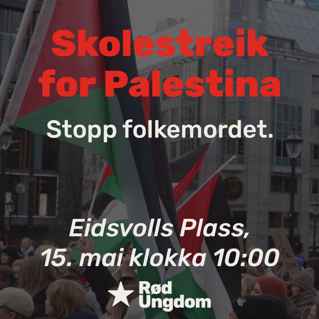Vi streiker for Palestina! Bli med du også. Du finner arrangementet på vår Facebook side.