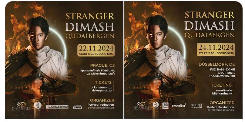 New concerts on the way!  November will be hot!  On 22nd, it's Prague.  On 24th, it's Dusseldorf!  Stay tuned!
#Dimashconcerts
@dimash_official