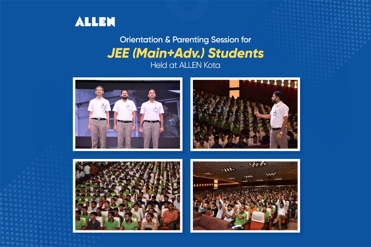 ✨ ALLEN proudly initiated the JEE (Main+ Advanced) Orientation & Parenting Sessions for the academic year 2024-25, engaging enthusiastic students and parents across three impactful sessions:  #OrientationSession #ParentingSession #NewBeginning #NEET #HarGharMeALLEN