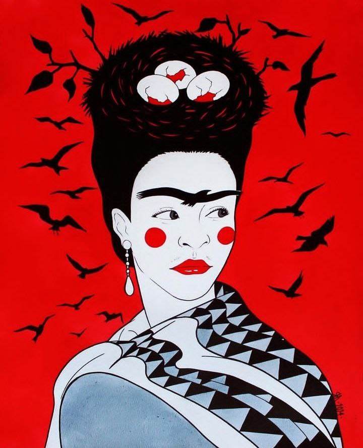 ~ Frida ~ Artist Yana Antonova Ink on paper, 36x45 cm
