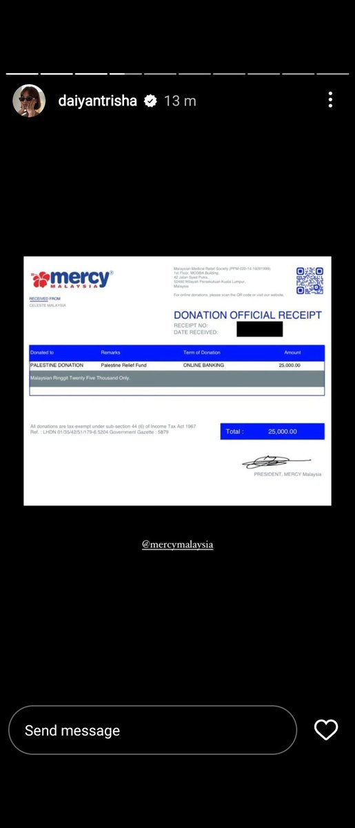 vionamusic's tweet photo. Thanks @daiyantrisha 

Will still block you on insta until the contract ends, thanks

Ps : as an avid observer, i notice around this year she posts about palestin in tandem with posting brand posts. 

Also, no need to hide the transaction dates, it's not confidential info https://t.co/QFPq0eCgw4
