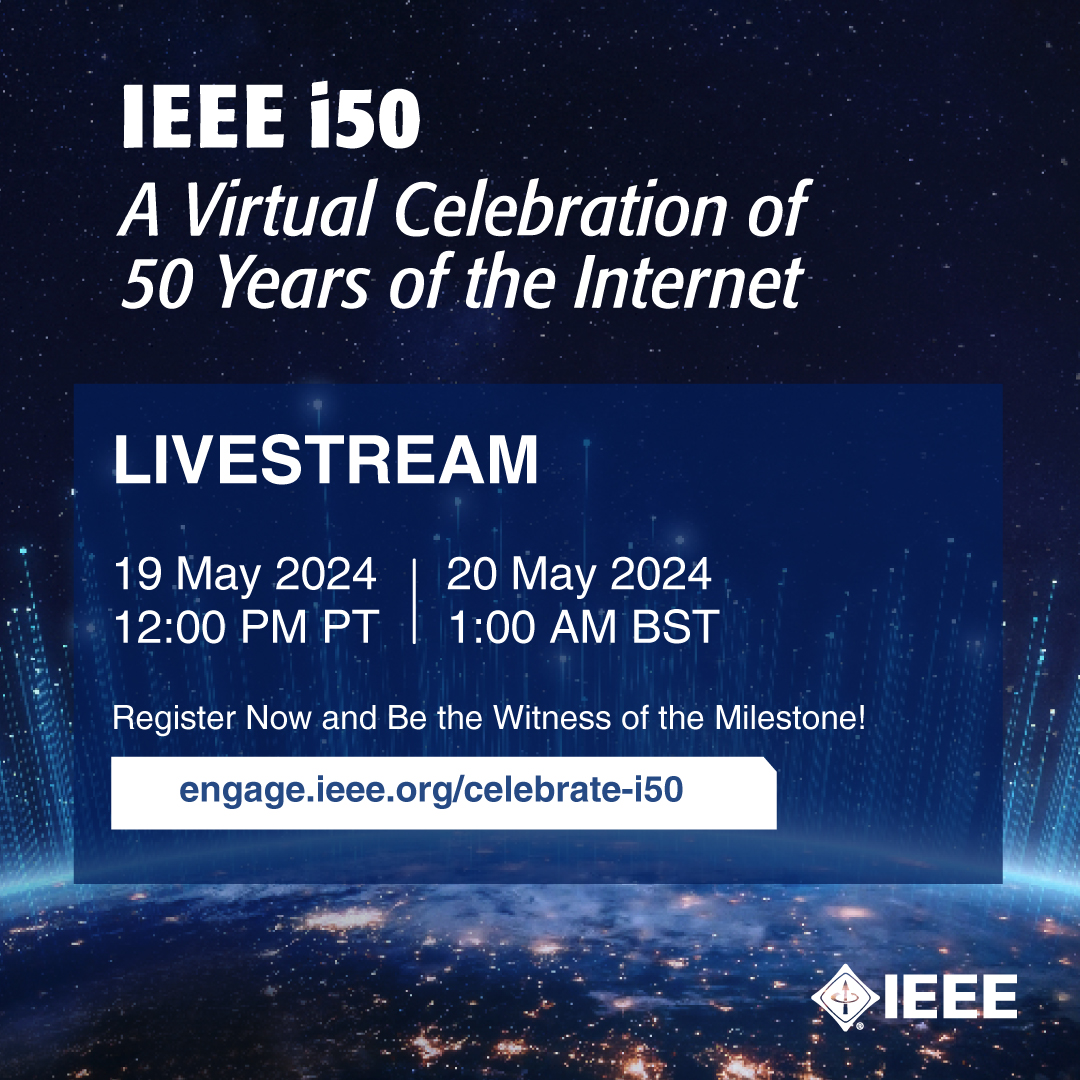 📢@a2i_bd is proud to be the campaign partner of the 'Virtual Celebration of 50 Years of the Internet' hosted by @IEEEorg & @PCI_Initiative on May 19th! Register now🔗engage.ieee.org/celebrate-i50 #SmartBangladesh2041 #ZeroDigitalDivide #GlobalDigitalCompact #IEEE #IEEEi50 #VintCerf