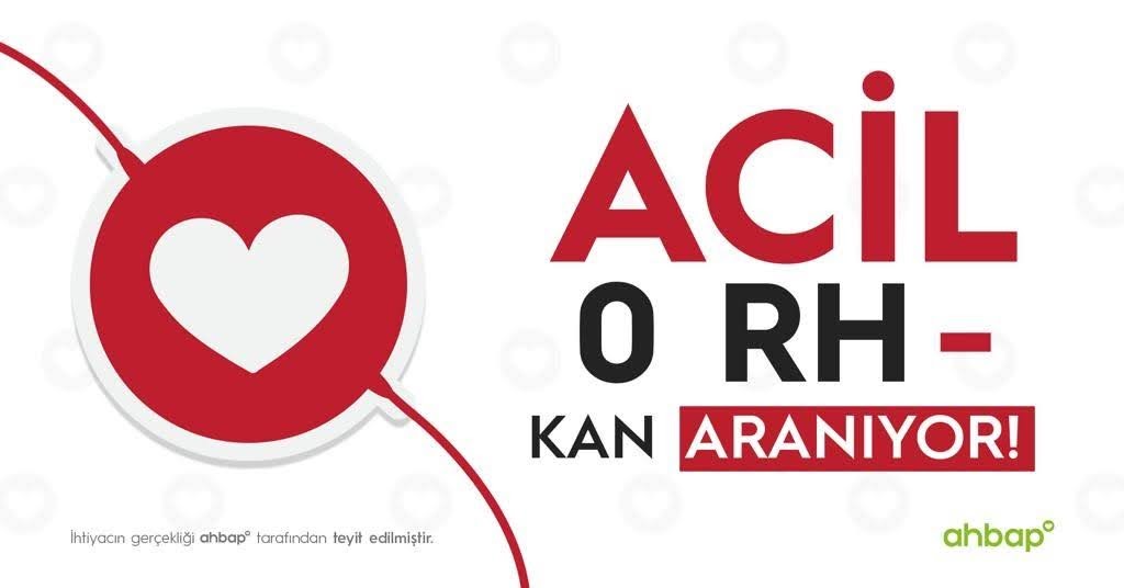 #Kocaeli Kızılay Kan Merkezlerine verilmek üzere Kocaeli Umuttepe Eğitim ve Araştırma Hastanesinde tedavi görmekte olan Ahmet Türk için çok #acil 0 Rh (-) #kan ihtiyacı vardır. İletişim: 0537 919 14 61
