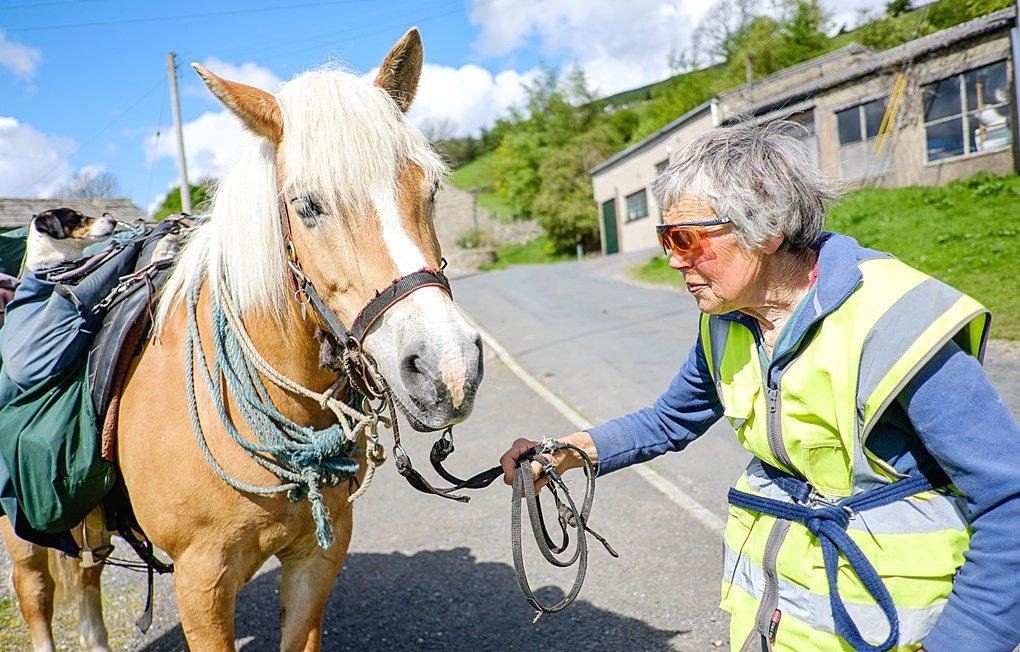 I met this remarkable lady a few years ago near Glen Lyon in Perthshire. Eighty-year-old Jane Dotchin travels on horseback from near Hexham in Northumberland to Inverness every year (she's been doing it since 1972 I think). Covering about 20 miles a day on the horse, she camps