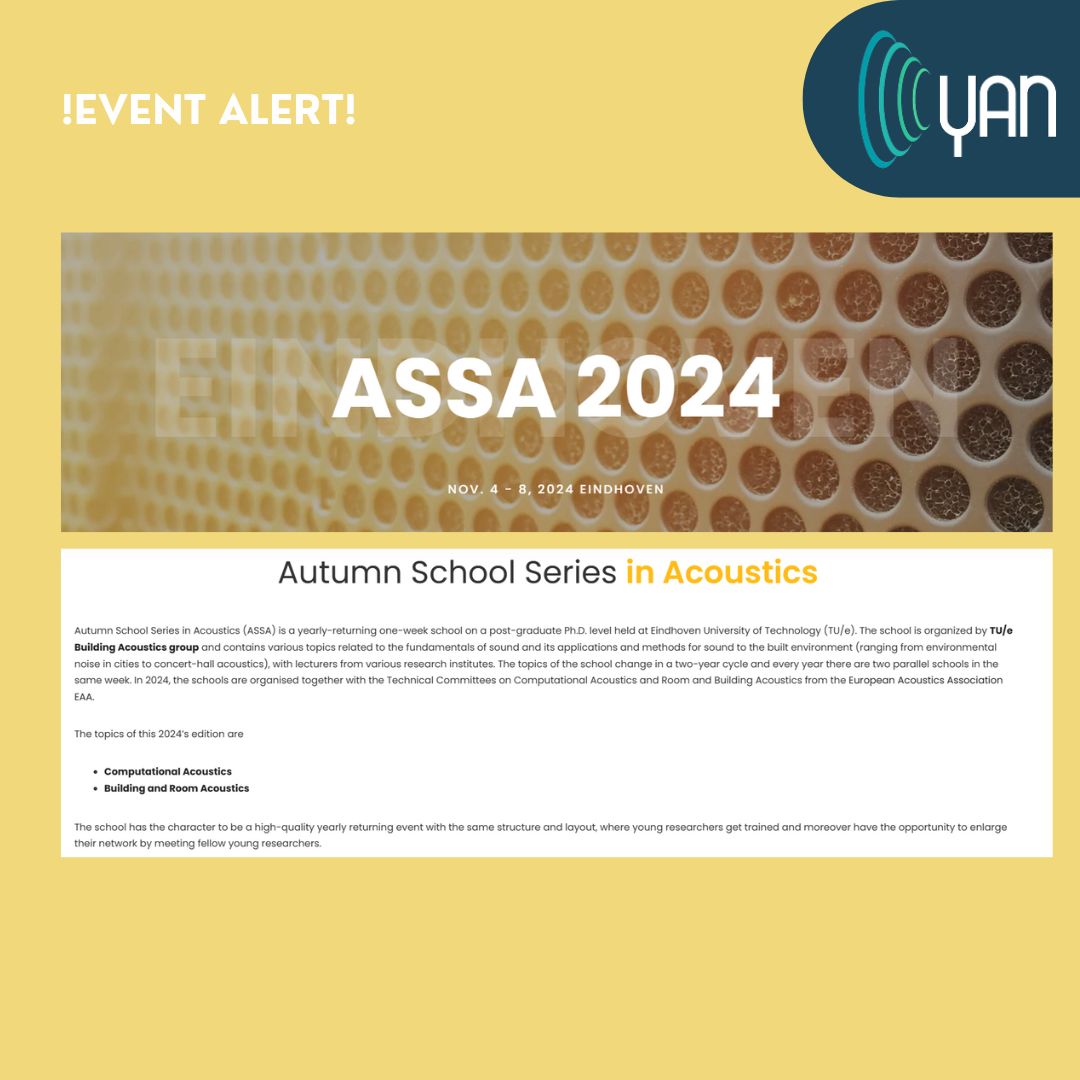 Registrations for the ASSA 2024 are open! Deadline on the 30th of September 2024. #YAN #Events #Europe