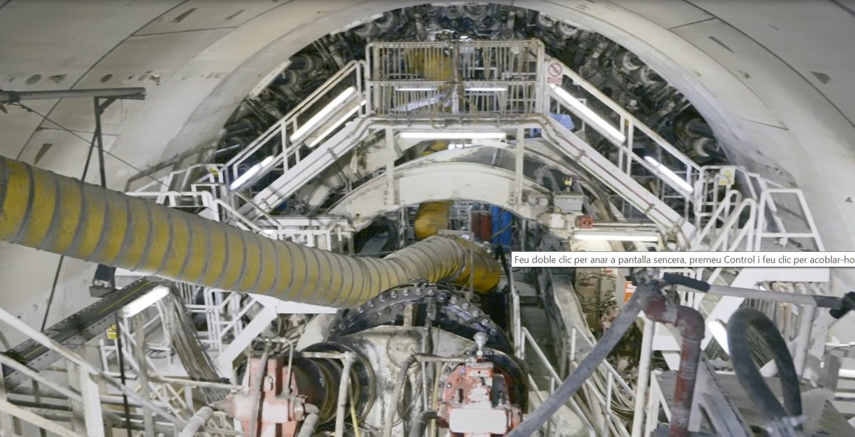 👉 La tuneladora torna a excavar el túnel del tram central de l'L9 un cop finalitzades tasques de manteniment 🚧 La màquina encara el tram de túnel fins a Mandri, on arribarà aquest estiu 🚇 En execució les futures estacions de Mandri i de Sarrià govern.cat/salapremsa/not…