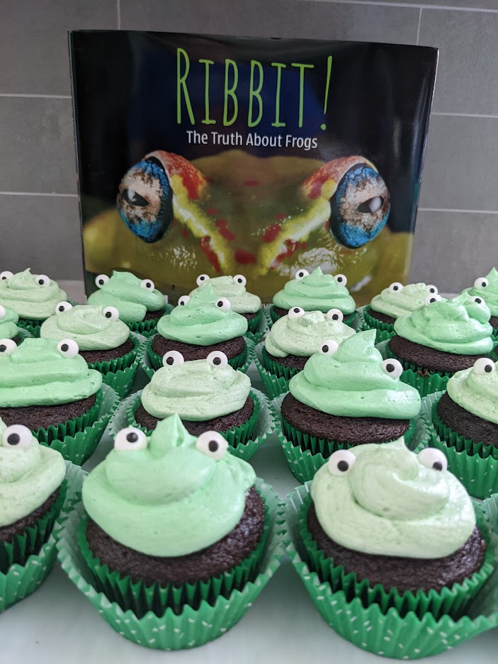 I didn't bake today, but when my book RIBBIT! THE TRUTH ABOUT FROGS released, I made lily pad cookies and froggy cupcakes for the launch party. #NationalFrogJumpingDay @ReycraftBooks