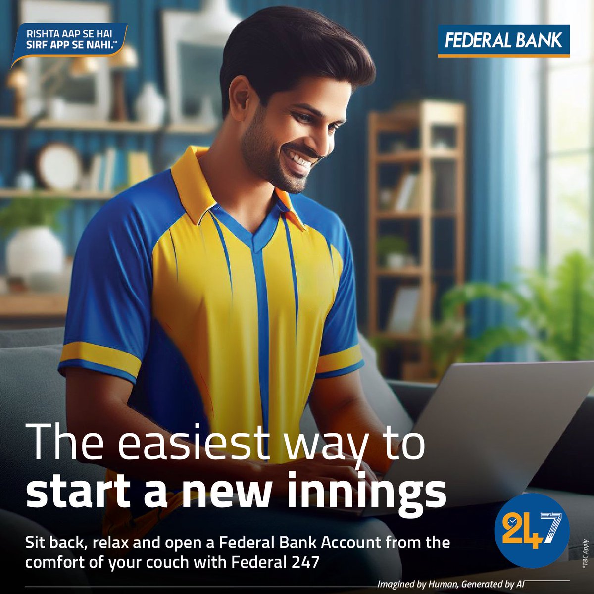Your new innings in savings deserves a strong and hassle free opening! Visit federalbank.co.in/federal247 to get started today! #FederalBank #IPL2024 #Federal247