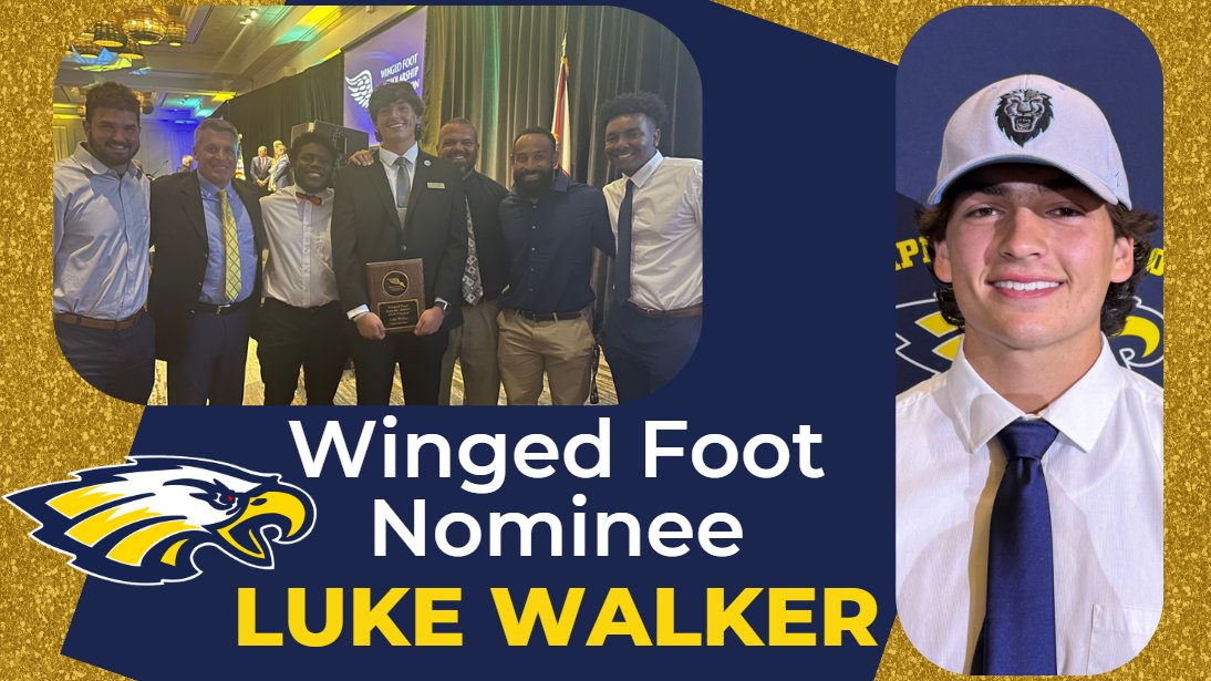 Congratulations to Luke on being recognized on Friday as Naples High School's Winged Foot Nominee! Thank you to everyone that came out to support Luke and the Winged Foot Scholarship Foundation <a href="/WingedFootUSA/">Winged Foot Scholarship Foundation</a> #GoEagles