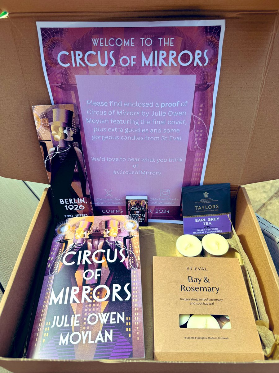 Nothing more exciting than receiving a proof of one of your most anticipated books of the year - even better when it comes like this! Thank you @beswick_jessie @MichaelJBooks for my copy of #CircusOfMirrors by @JulieOwenMoylan - the @Squadpod3 #SquadPodBookClub pick for Sept.