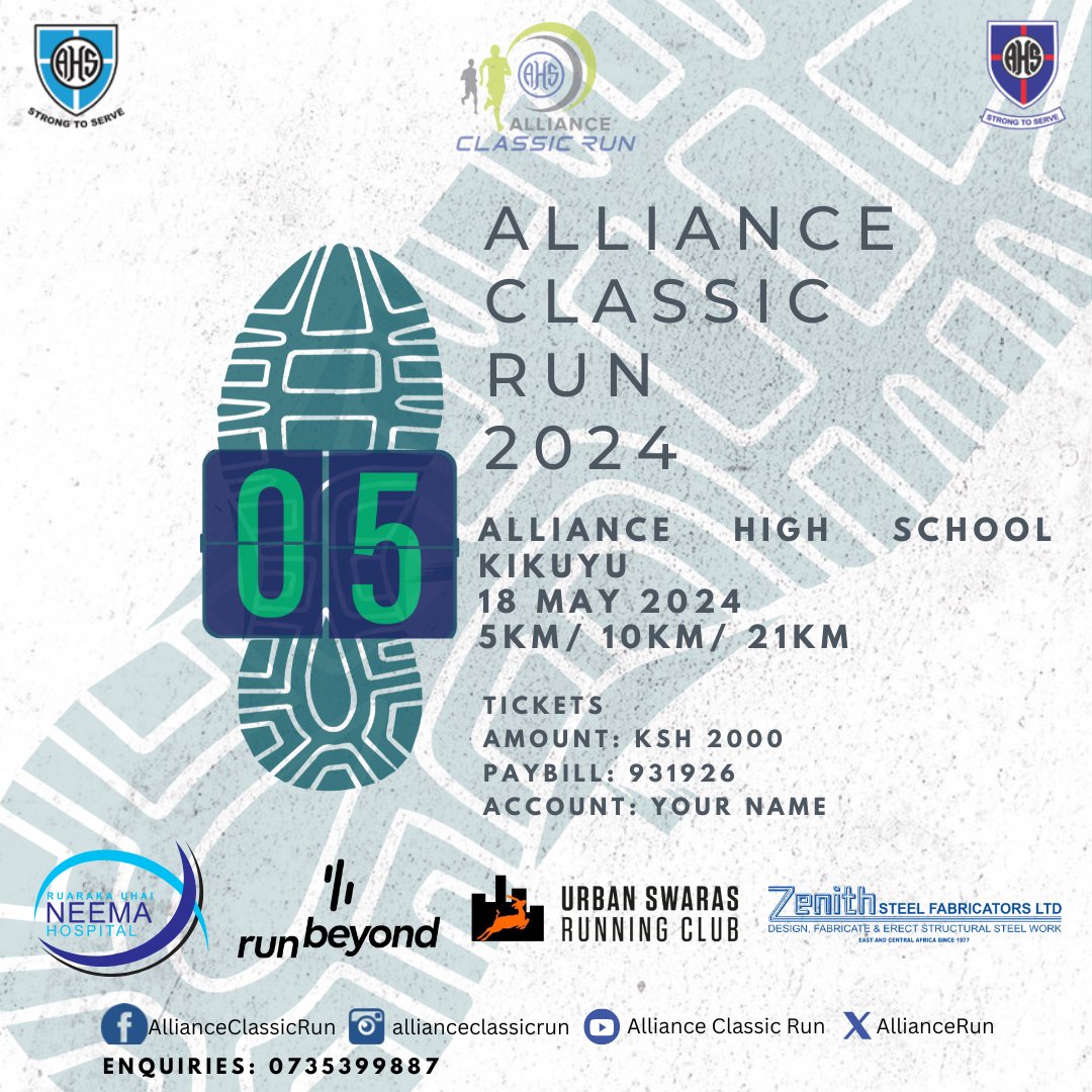 🥳5 days left! Gear up and slip into your sneakers for the Alliance Classic Run. Don't miss out on the chance to run, connect, and make memories!

🏁Register now throughh the link in our bio to secure your spot !

#AllianceClassicRun
#ACR2024
#StrongToServe
#RunForACause