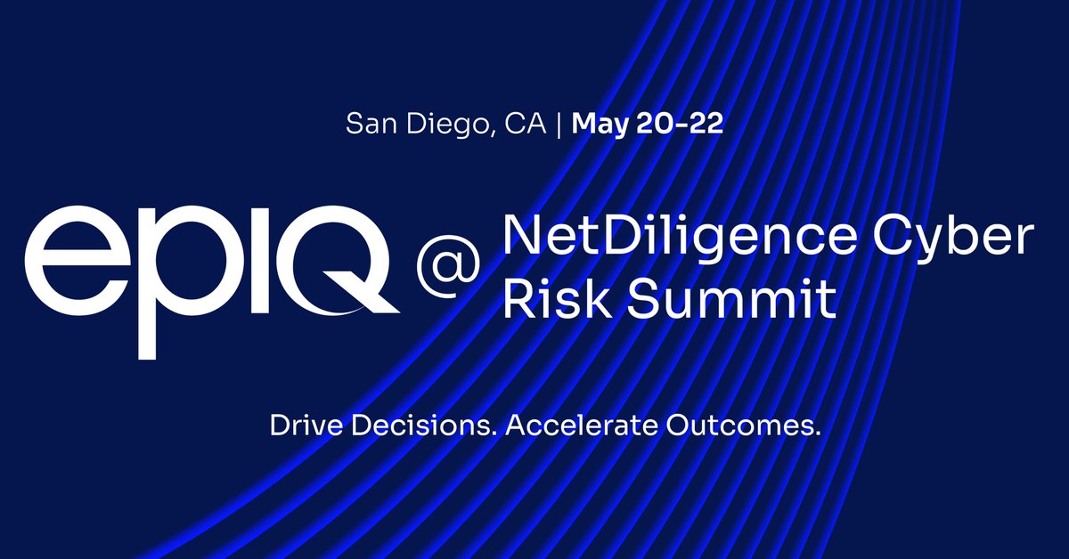 Connect with Epiq at the @Netdiligence® Cyber Risk Summit in San Diego, CA, May 20-22 

epiqglobal.com/en-us/lp/cyber…

#cyberrisk #protectyourbusiness #cyberawareness