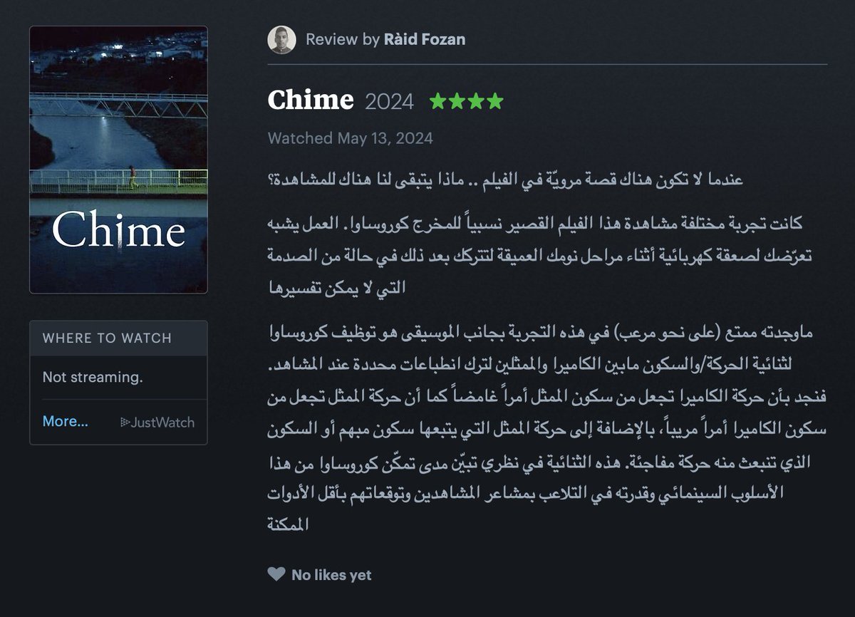 My ★★★★ review of Chime (2024) boxd.it/6t19ZN