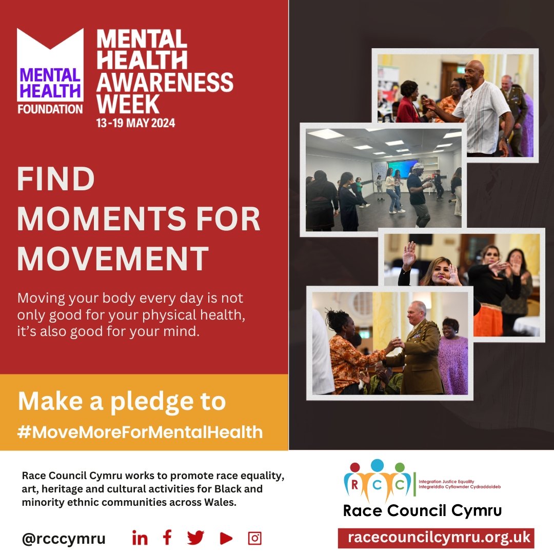 It's #MentalHealthAwarenessWeek 2024!  Let's get moving! 🚶‍♀️💃 Movement isn't just great for your body, it lifts your mind too. Join us in finding daily #MomentsForMovement to boost your mental well-being. 🧠✨ Learn more and make your pledge: mentalhealth.org.uk/mhaw #MHAW2024…