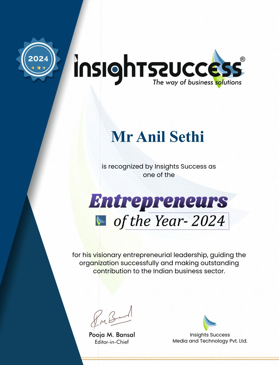 @PumpAcademy sharing that our Chairman, Mr. Anil Sethi has been awarded Entrepreneur of the Year 2024, by Insights Success. #awards #awards2023 #awardsforleadership #leadership #leadership #leadershipawards #entrepreneur #entrepreneuroftheyear #water #ipumpnet #PumpAcademy