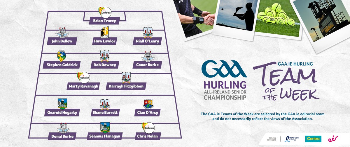 Check out this week's #GAA Hurling Team of the Week. Agree or disagree with our selection? Let us know! 🗣️ #GAABelong