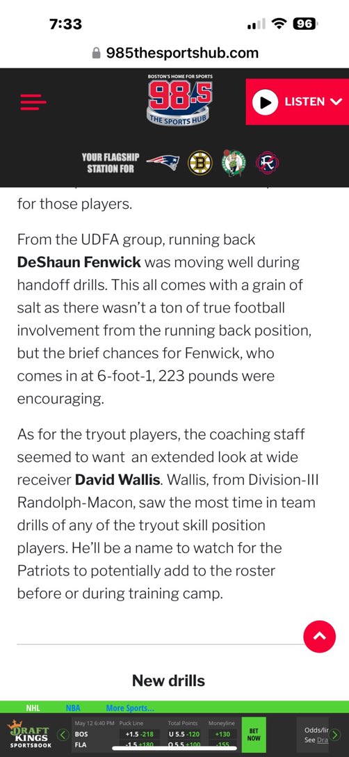 David Wallis of <a href="/RMCfootball/">𝗥𝗔𝗡𝗗𝗢𝗟𝗣𝗛-𝗠𝗔𝗖𝗢𝗡 𝗙𝗢𝗢𝗧𝗕𝗔𝗟𝗟</a> getting some looks from the Patriots #d3fb