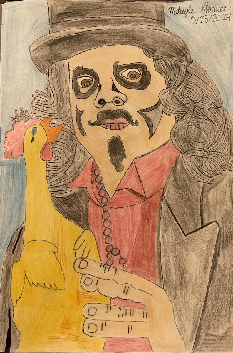 Here is a colored pencil portrait of @Svengoolie that I made this morning! It took me almost 3 hours to complete the portrait! #Svengoolie #SvenPals #LoveSven