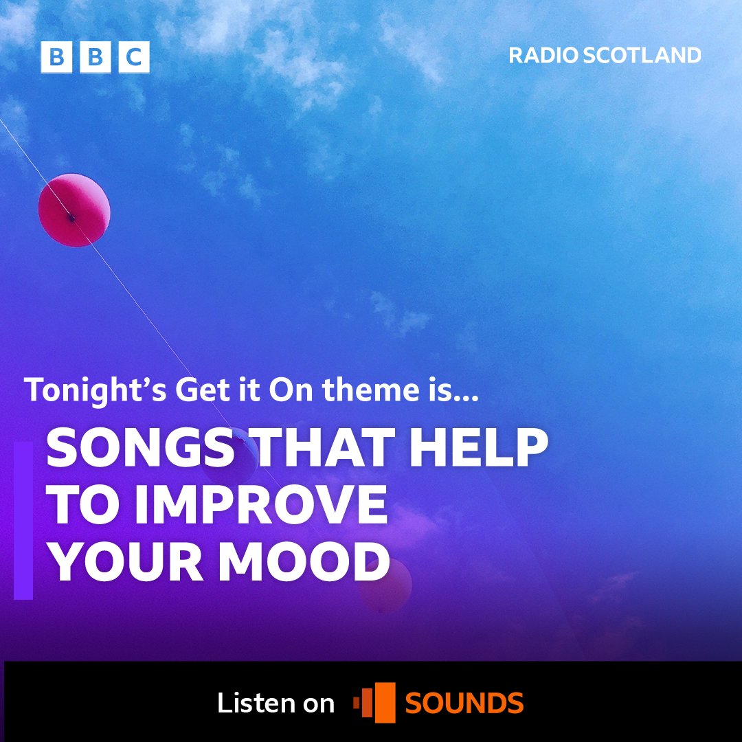 Tonight on #BBCGetItOn we want to hear about the songs that help with a bit of mood improvement. ✨

We know that psychologically music can help to  lessen stress and release dopamine giving us that feel good feeling, so what are the songs that help you?