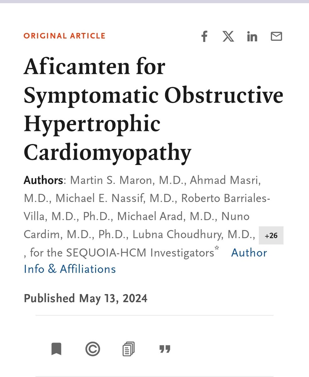 Here are the primary results of #aficamten in @NEJM nejm.org/doi/full/10.10… #HeartFailure2024 #CardioTwitter