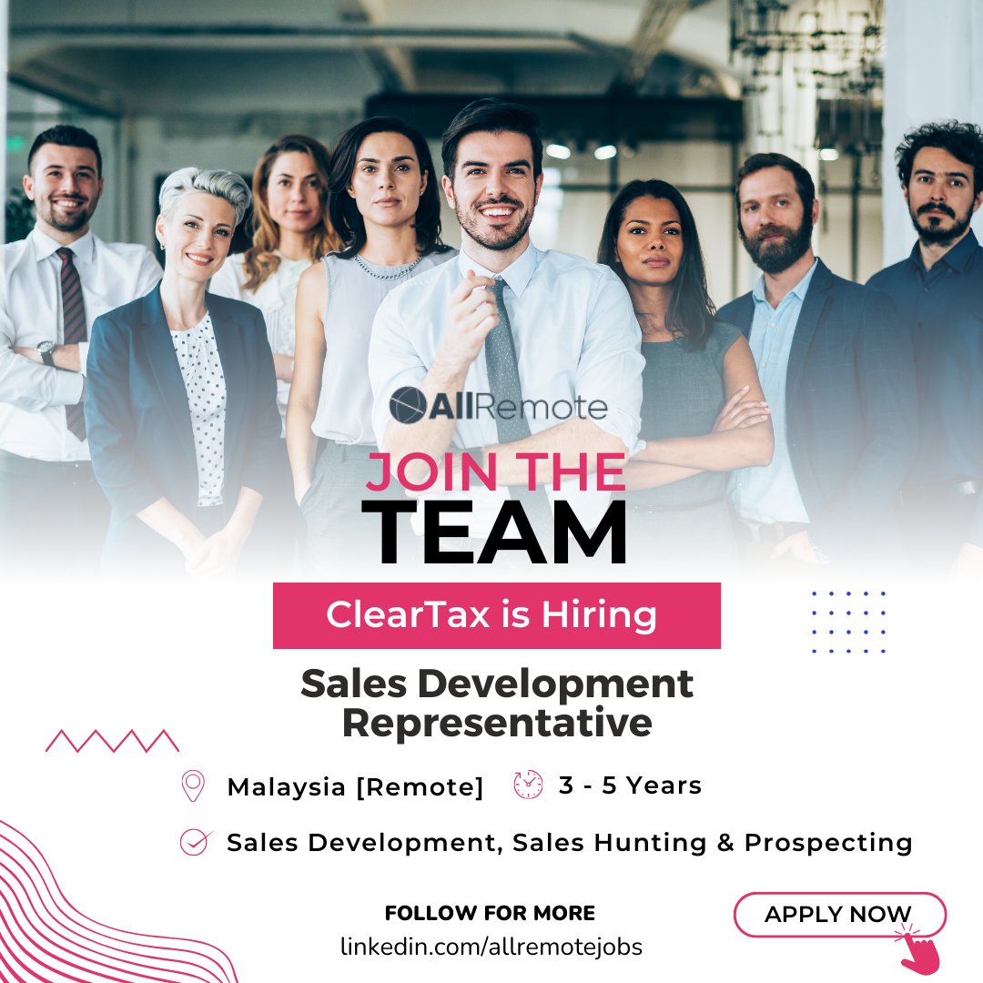 🌟 Sales Development Representative (SDR)

👉Drive revenue growth and build client relationships 
👉3-5 years of SaaS sales experience 
👉Fluent in Malay & English 
👉Proficiency with Salesforce 

Apply now: forms.gle/xTwEkkx5upckC9…
#RemoteWork #sdr #hiring #jobs