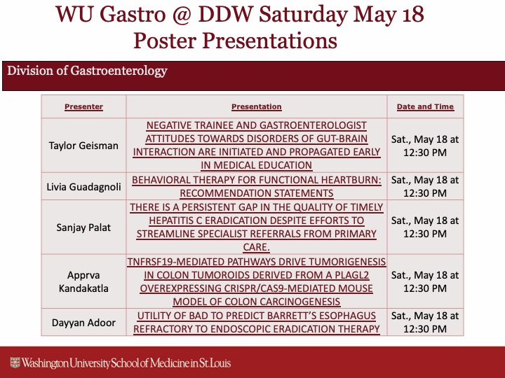 More poster presentations @DDWMeeting for Saturday May 18 #DDW2024 #gitwitter