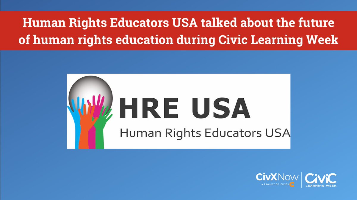 Thank you to our partner @HumanRightsEdUS for hosting a discussion on the future of human rights education during #CivicLearningWeek! We appreciate your contributions.