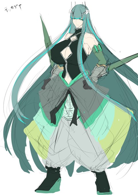 色の調子は後で整えるとして、カラーつけるならこんな感じ。 