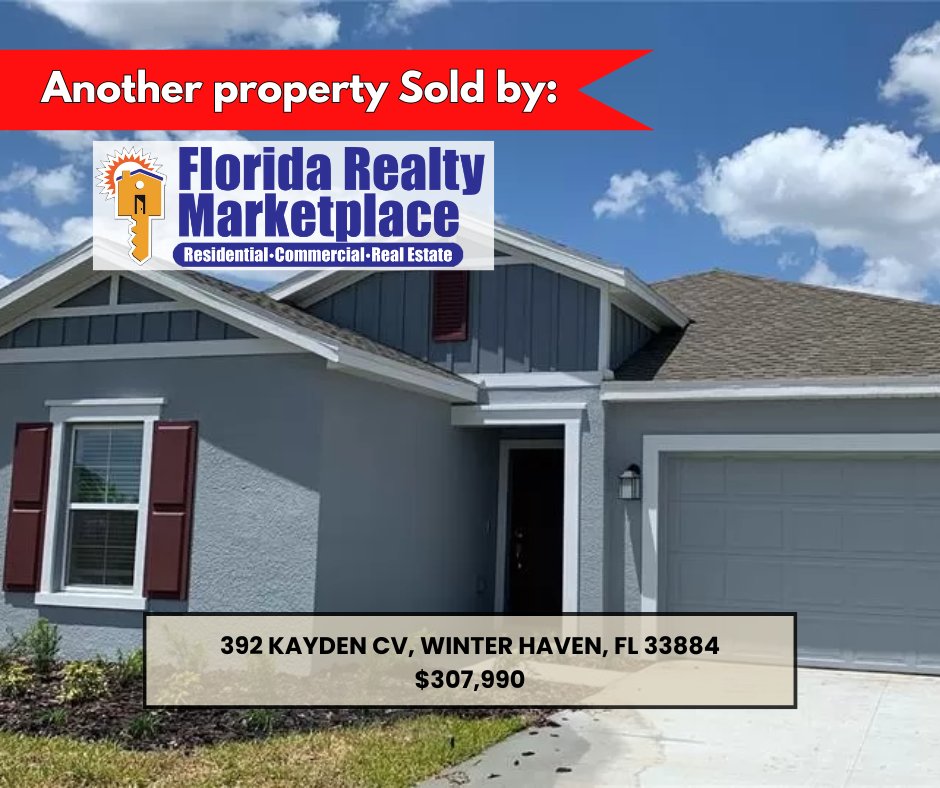 Another Home Sold by Florida Realty Marketplace!
Call 863-877-1915 for us to help you with buying or selling your home!

#soldhome #Floridarealtymarketplace #winterhavenfl