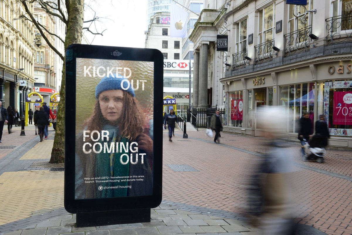 Imagine being kicked out for coming out. That's the reality for 1 in 5 LGBTQ+ people. Our latest <a href="/OceanOutdoorUK/">Ocean Outdoor UK</a> winning campaign for <a href="/Stonewallhousin/">Stonewall Housing</a> looks to raise awareness of this, in the local communities the charity serves. Find out more here: lnkd.in/eUBxQx9D