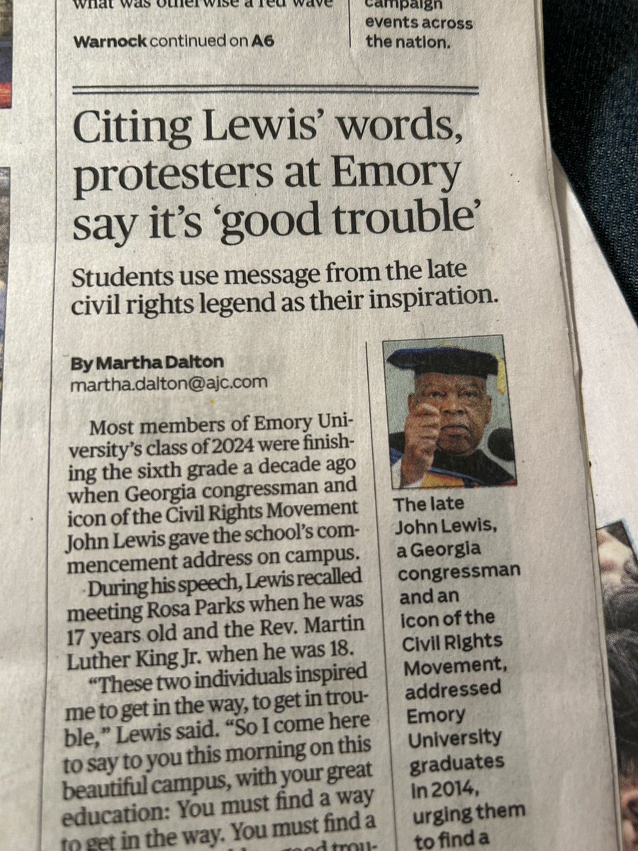 One more thought on John Lewis & today’s campus protestors: The ADL here has called some of the protest language “fundamentally anti-Semitic.” What would Rep. Lewis say about that?