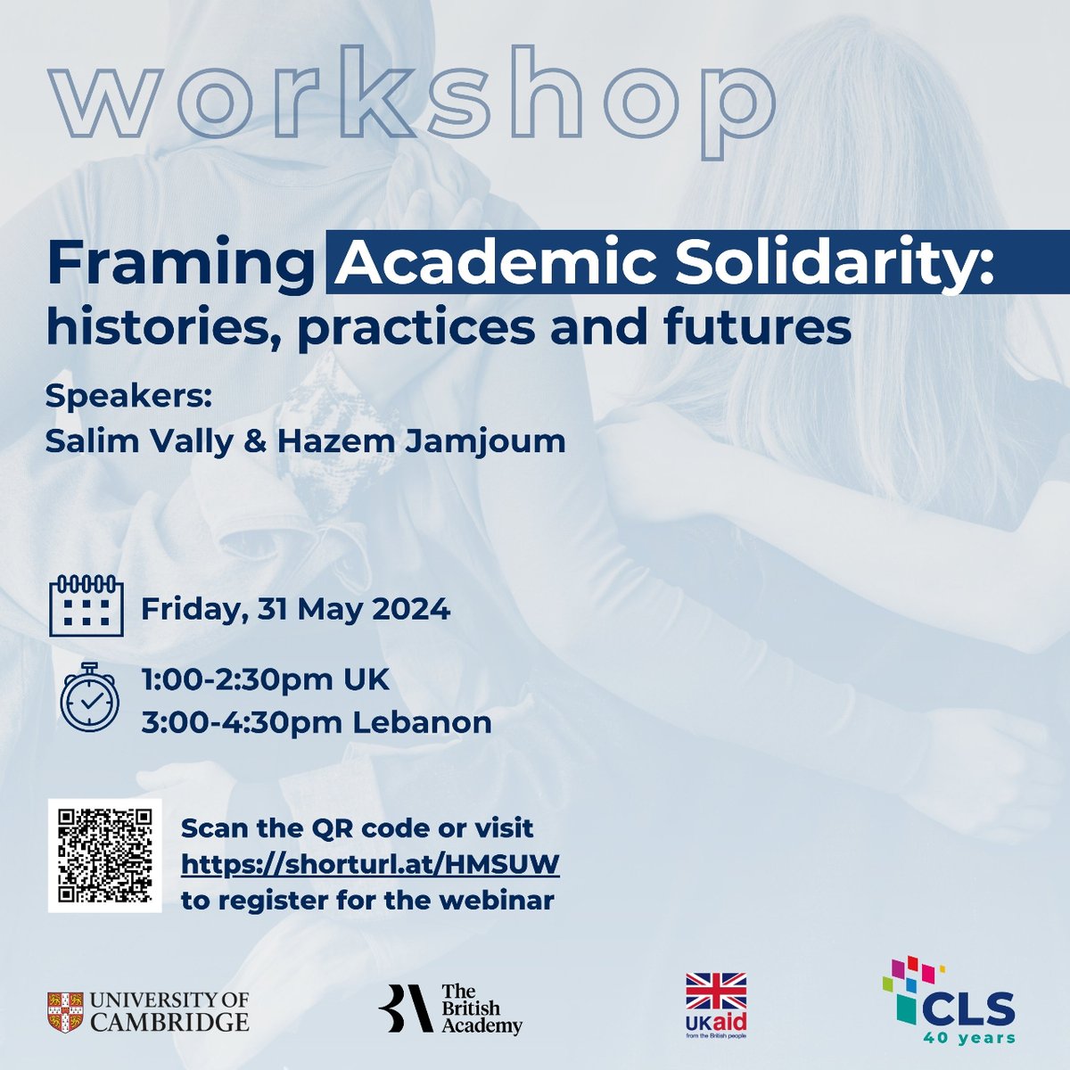 Join us for our 1st session, ‘Framing Academic Solidarity’! Salim Vally and Hazem Jamjoum discuss their personal and professional involvement in political struggles enacted in & through the university 31 May 1-3:30pm UK | 3-4:30pm Leb Register by 20 May: lebanesestudies.com/events/worksho…