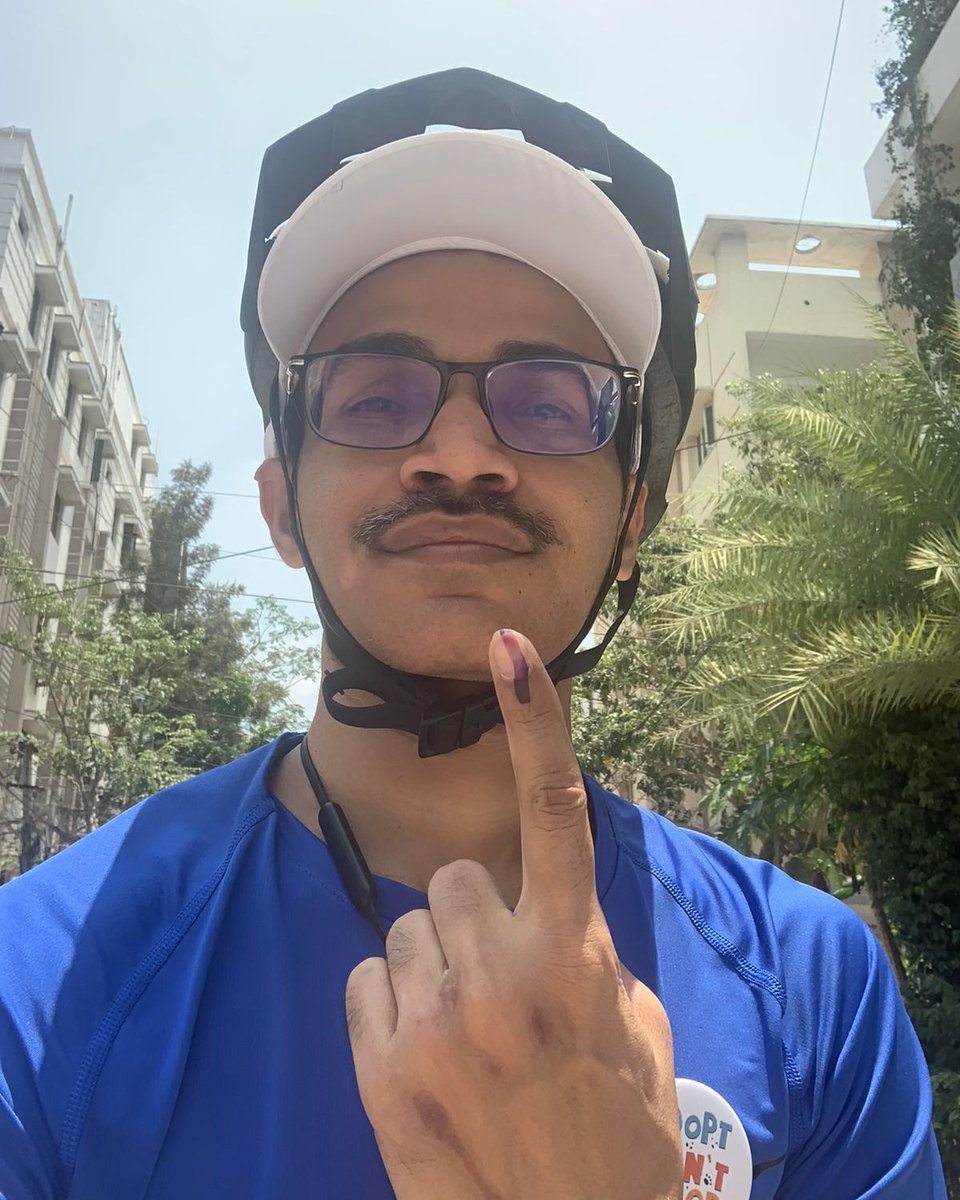 #hyderabadCyclingRevolution Cycling Community of Hyderabad #PedalToVote #SreeCharan #LokSabhaElections2024    @TOIHyderabad #ElectionsWithTOI #NoExcusesDay #ActiveMobilityToVote #Walk2Vote @CEO_Telangana @ECISVEEP @DEO_HYD @HydcyclingRev @sselvan @Ravi_1836