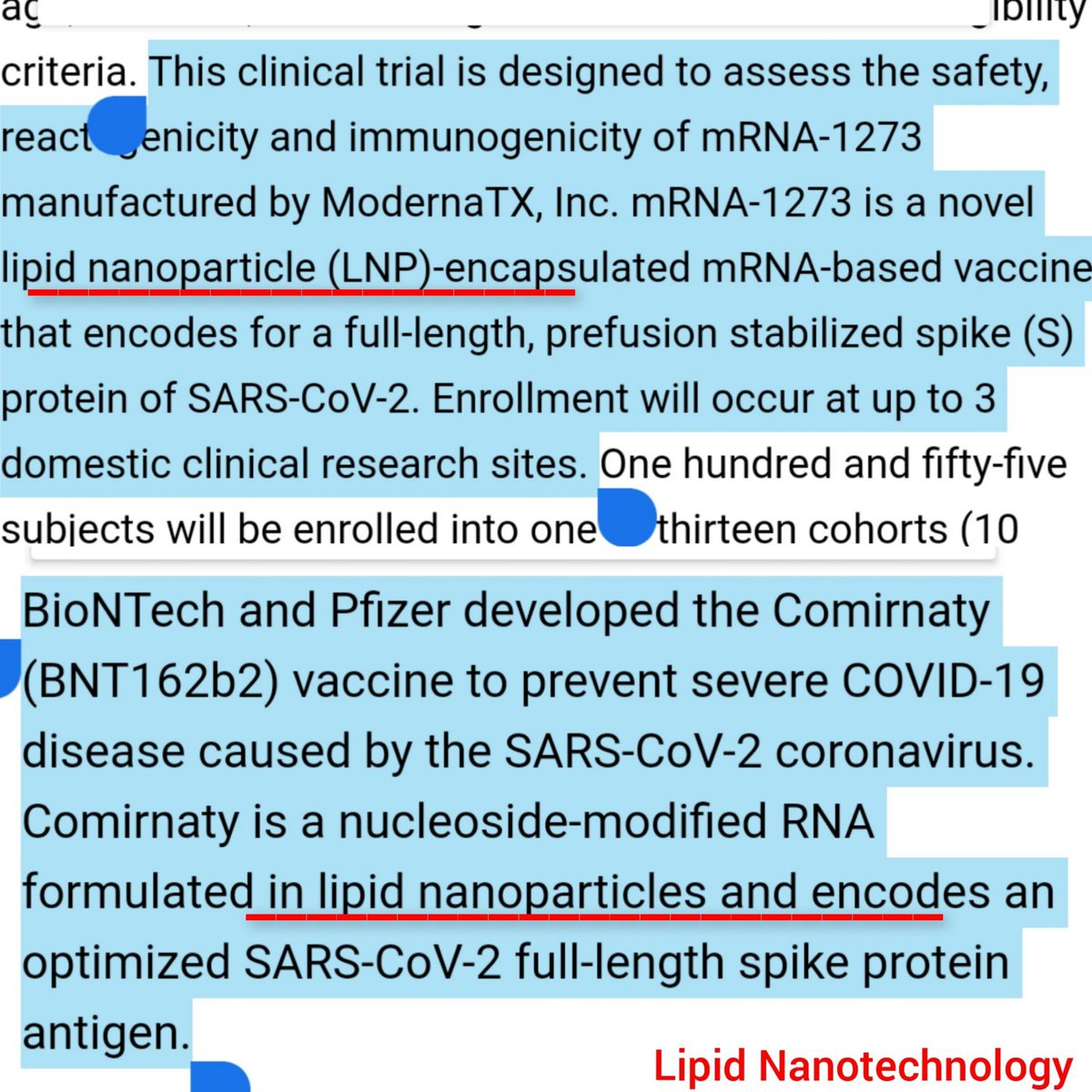 toothpik101's tweet photo. @RealDrJaneRuby @doctorcole Moderna & Pfizer's nanotechnology design:
Biomimetic or biomimicry- to imitate life by use of artificial mechanisms.
#LipidNanotechnology #LNP #Graphene #Hydrogel #SelfAssembling #mRNA #GeneEditing #IoBNT #IoT #IoB #InternalMonitoring #Connectivity #Biomimetic
1/ https://t.co/9ZCfWvPaEv