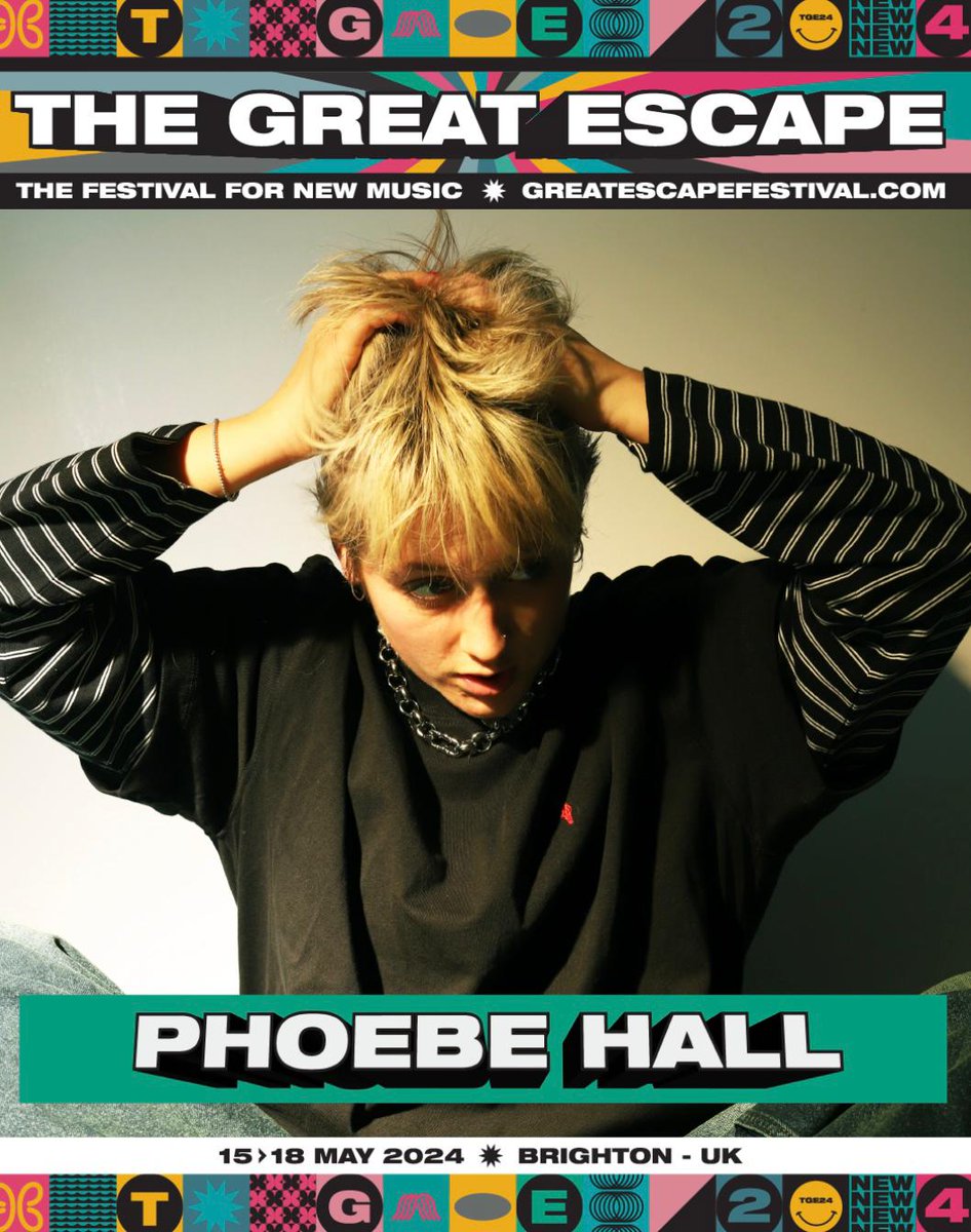 Fear_Records_Official (@recordsfear) on Twitter photo BIG NEWS! <a href="/ph0ebe_hall/">Phoebe Hall</a> is set to play <a href="/thegreatescape/">The Great Escape</a> Festival TWICE this week 🏖️
Catch Phoebe playing The Beach on Friday at 12:30 and Komedia Studios on Saturday at 15:15 ☀️ BIG NEWS! <a href="/ph0ebe_hall/">Phoebe Hall</a> is set to play <a href="/thegreatescape/">The Great Escape</a> Festival TWICE this week 🏖️
Catch Phoebe playing The Beach on Friday at 12:30 and Komedia Studios on Saturday at 15:15 ☀️