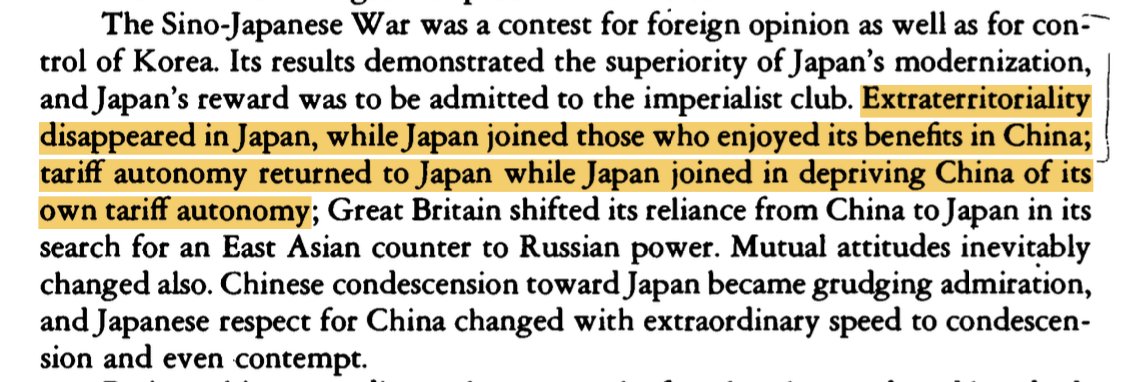 One of the principal policies imposed on China and Japan by the imperial powers in the late 19th century was hamstringing their ability to implement tariffs, which for a time limited both nation's ability to industrialize. Japan eventually overcame that, at China's expense.