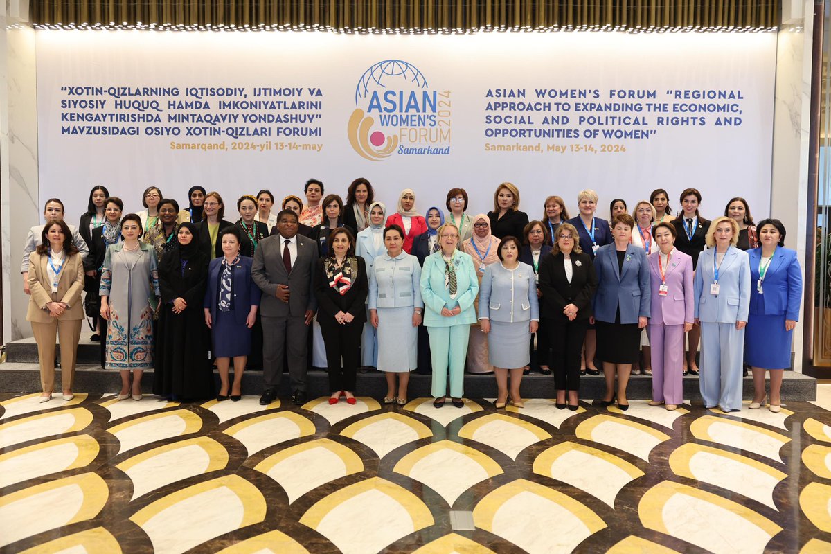 📍Özbekistan Aile ve Sosyal Hizmetler Bakanımız Sayın @MahinurOzdemir ile birlikte Asya Kadın Forumu’ndayız. Kadın hakları ve refah konusunda atılacak yeni adımların konuşulacağı forumun Türk dünyası başta olmak üzere tüm dünya devletlerine hayırlı olmasını temenni ediyorum.