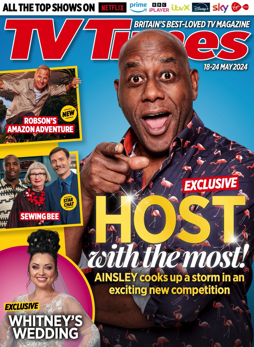 Our glittering latest issue is out now with @AinsleyFoods on his new show, @bbcdoctorwho's #MillieGibson, @bbceastenders' @ShonaBM, @sewingbee, #RHSChelsea, #RobsonGreen and much more! Out now in all good supermarkets and newsagents or subscribe & save: magazinesdirect.com/az-magazines/3…