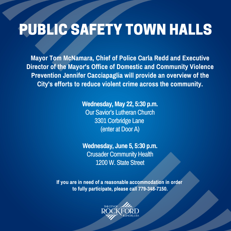 LEARN ABOUT OUR EFFORTS TO REDUCE VIOLENT CRIME: Mayor McNamara, Chief Carla Redd and Executive Director of the Mayor's Office of Domestic and Community Violence Prevention Jennifer Cacciapaglia will provide an overview of efforts to reduce violent crime across the community.