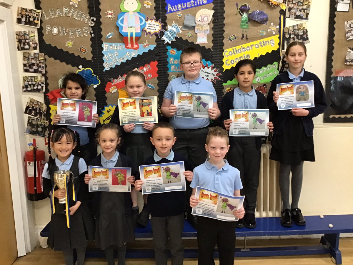 StAugustinesCPS's tweet photo. Well done to all the children who have stood out to their teachers and were awarded a certificate. Great attendance from Year 1 and Nursery 🏆 Keep up the great work. #learningpowers #attendancematters https://t.co/QfOM6lrHl0