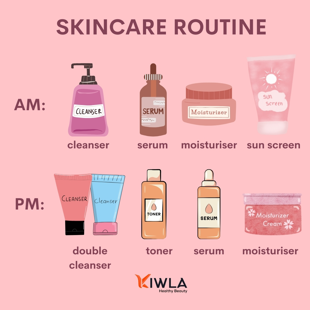 Skincare routine Creating a skincare routine tailored to your skin type and concerns can help maintain healthy, glowing skin. #skin #skincare #glowingskingoals #mua #Beauty #cosmetics #healthandwellness #thekiwla #welovekiwla #healthybeauty @thekiwla kiwla.com/collections/sk…
