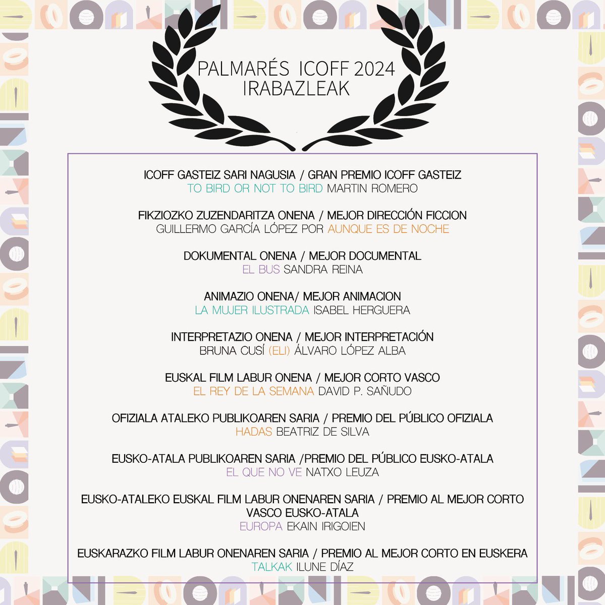 ICOFF 24 PALMARESA- PALMARÉS