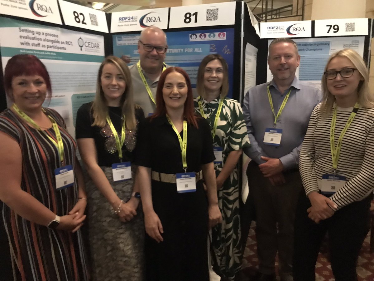 We’re celebrating the Northern Ireland posters in the poster Zone! Mighty fine posters with colleagues in @SouthernHSCT and #NIAS Well done all involved! 🙌 @JuliaMilesWolfe @PeterSharpe1 #rdf24 #nhsresearch