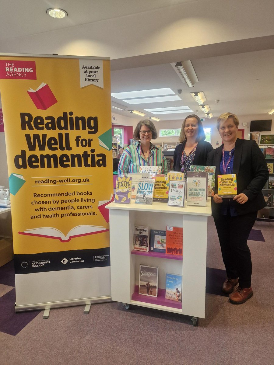 Launching #DementiaActionWeek, 13 -19 May and a new #ReadingWellforDementia collection at #RBWMLibraries  @Optalis #BoynGroveResourceCentre. with Cllr Del Campo  @catherineosborn 
The  books  provide reliable information, advice and support. Borrow now  orlo.uk/pbOjs