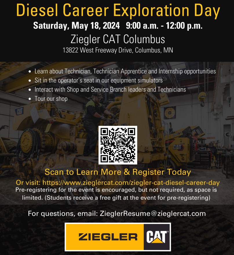 centerofag's tweet photo. Don't miss out on this event THIS Saturday. Learn all about a career  surrounding diesel opportunities. Sign up today! #diesel #CareerOpportunities https://t.co/HWdpoTlknP