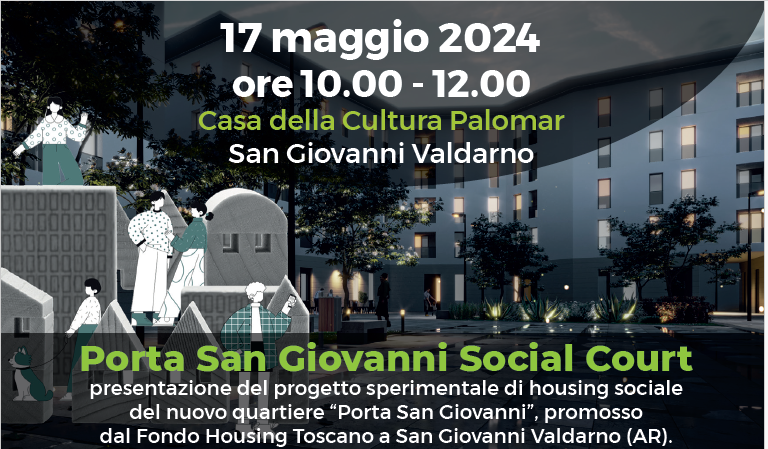 LegacoopAb's tweet photo. 📌  17 maggio dalle ore 10.00 si terrà la presentazione di “Porta San Giovanni Social Court”: il progetto di social housing del nuovo quartiere Porta San Giovanni a San Giovanni Valdarno (AR) promosso dal Fondo Housing Toscano 
 
📲 Programma completo: https://t.co/Gr33FuTUhm https://t.co/R4XTAawqbC