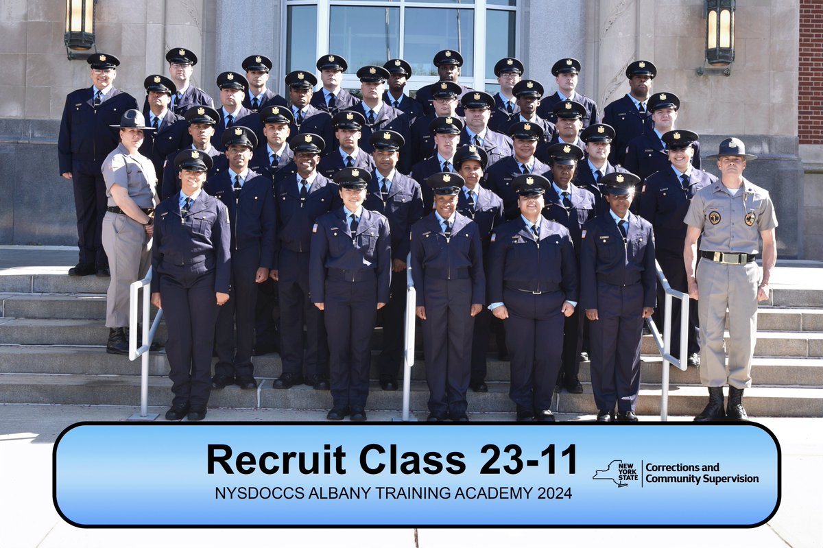 Congratulations to Recruit Class 2023-11 who graduated on May 10, 2024. Associate Commissioner James Donahue gave the keynote address. The 35 Correction Officer graduates will now head to on-the-job-training at their assigned facility.