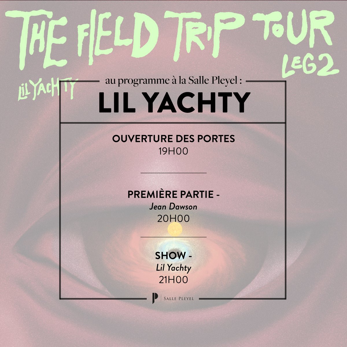 ⏰// AU PROGRAMME CE SOIR //⏰ LIL YACHTY - VENDREDI 17 MAI 2024 - 19h00 > Ouverture des portes - 20h00 > @jeandawsn - 21h00 > @lilyachty 🎫 COMPLET les horaires sont à titre indicatif, ils sont susceptibles de varier.